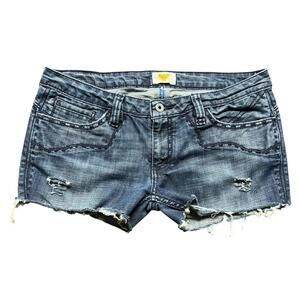 Antik Denim Cut Off Shorts Booty Size 31 Raw Hem